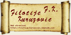 Filotije Kuruzović vizit kartica